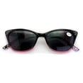 thumbnail image 1 of V.W.E. Women's Bifocals Reading Sunglasses Reader Glasses Vintage Outdoor Cateye Black Hippy, 1 of 4