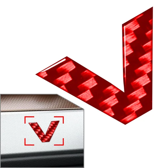 V Window Door Wall Car Badge Emblem Lowercase Alphabet Letter Decals Stickers