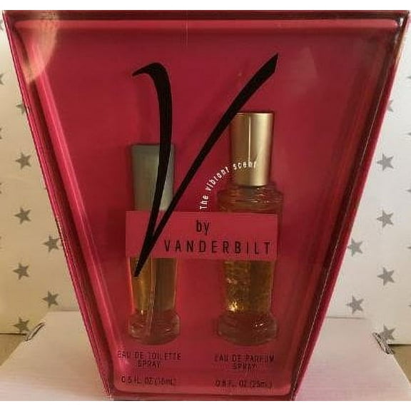 V by Vanderbilt Eay de Toilette Spray 0.5 oz, Eau de Parfum Spray 0.8 oz Set