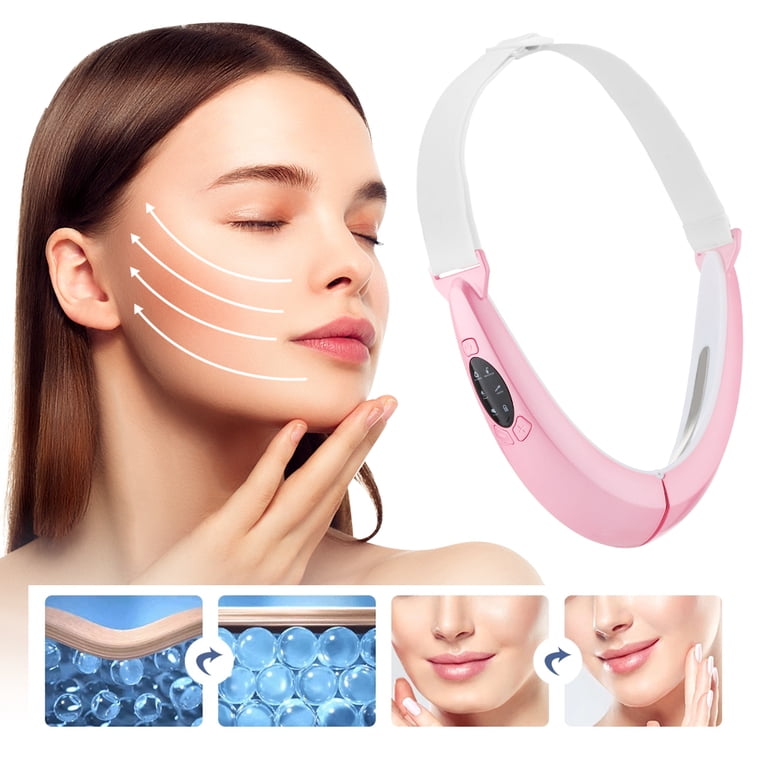 ボディ・フェイスケア V-Lift Machine+Les Glisse V-face Facial Lifting Belt Face Slimming V line Double Chin Red
