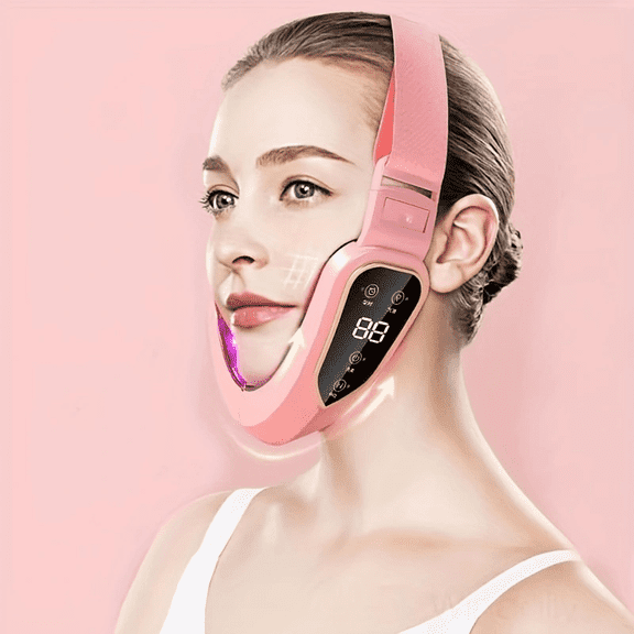 V-face Massage Advanced 6-speed Machine - USB Rechargeable Light Beige Facial Massager, Perfect Gift for Girlfriend