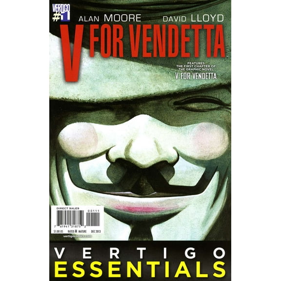 V for Vendetta #1 (2nd) VF ; DC Comic Book