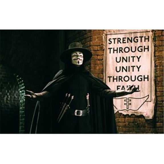 V for Vendetta Movie Poster - 17 x 11 in.