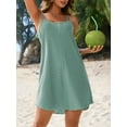 thumbnail image 1 of V for city style Beach cover-ups for Womens Casual Spaghetti Straps Low Back Cover ups, 1 of 4