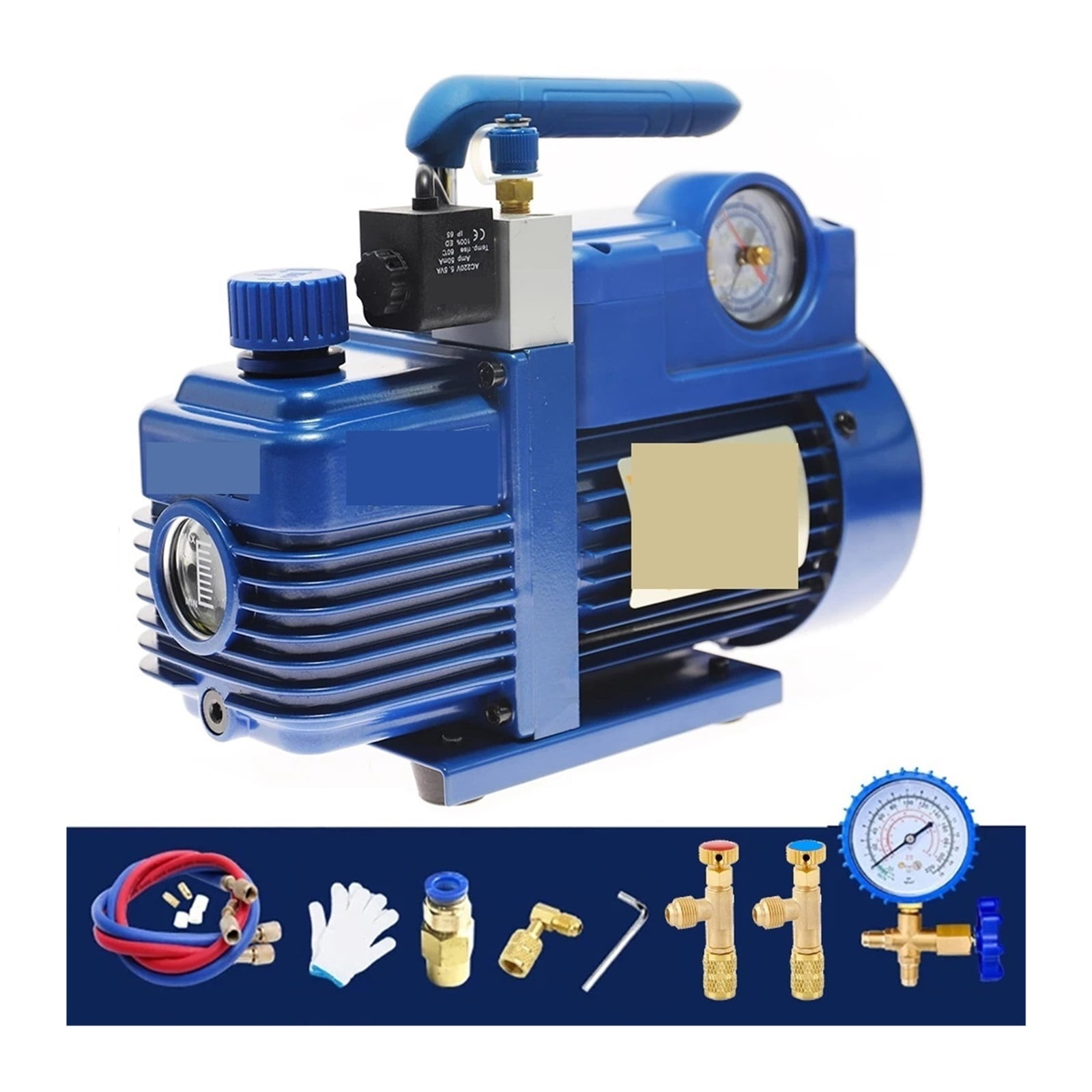 V-i240SV Refrigerant Vacuum Pump With Manifold Gauge For Air Conditioner R410A R407c R134a R12 R22 Refrigerant 4CFM ,Outstanding Oil Inlet System
