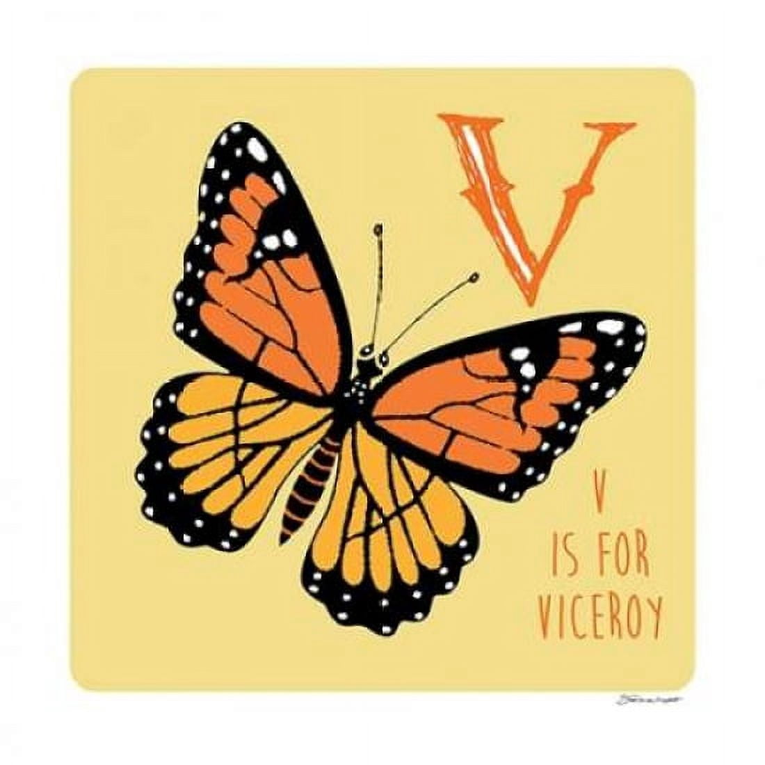 V is For Viceroy Canvas Art - Stephanie Marrott (24 x 24)