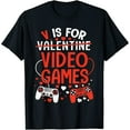thumbnail image 1 of V is for Video Games Funny Valentines Gamer Mens Boys Kids T-Shirt, 1 of 6