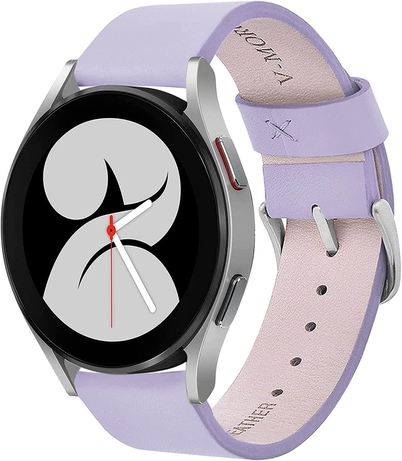 V moro for Samsung Galaxy Watch 5 4 Band 40mm 44mm Shockproof Leather Strap for Galaxy Series bands Stainless Steel Metal Bands Purple Walmart