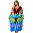 thumbnail image 1 of V nech Maxi Beach Dresses for Swimwear Women Plus Size Kaftan Loungewear Long Caftan Robe Summer Casual muumuu Dress Lightweight House Wear Soft Night Gown Vacation Tunic, 1 of 10