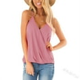 thumbnail image 1 of V-neck Loose-fitting Solid Color Summer Various Colors Various Sizes Ladies Camisole, 1 of 2