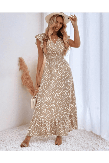 white christmas dresses The Welcome To The White Lotus Short Frill Neck Dress With Hardware main image 1