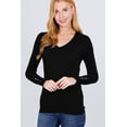 thumbnail image 1 of V-neck Sweater W/rivet Button, 1 of 5
