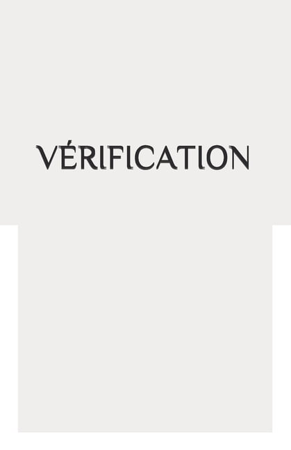 Vérification (Paperback)