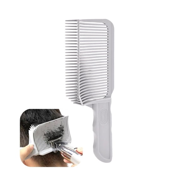 V-shaped Comb Hair Blending Tool, Fade Comb Professional Hair Cutting Combs Heat Resistant FlatTop Hairs Clipper Cuts Tools for Men Salon Hairdressing, Barber or At Home (Grey 1pc)