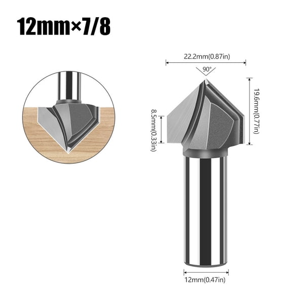 V shaped Engraving Bit CNC End Mill Router For Wood Woodworking Milling Cutter