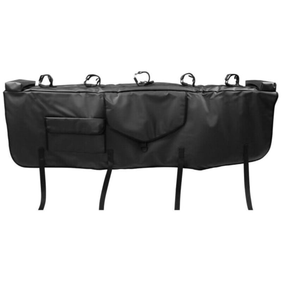 V1 Style PVC Tailgate Pad with 5-Bike Racks and Tool Bag - Black