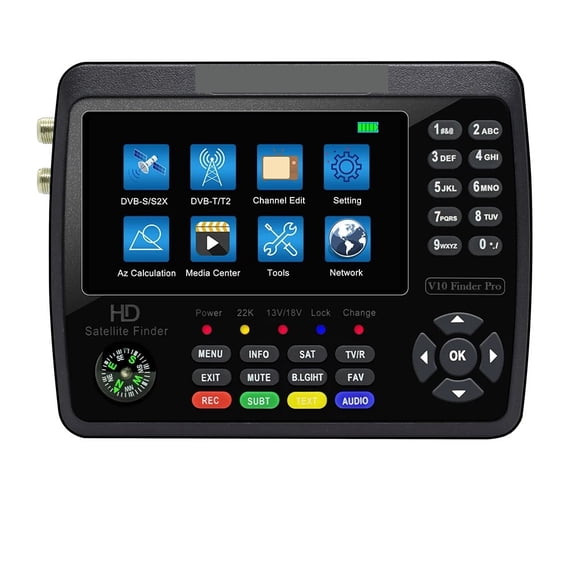 V10 Finder Pro Satellite TV Finder Meter 4.3inch DVB-S/S2/S2X/T/T2/C/H.265+AHD(8MP) PK ST-5150 V8 Finder Pro 2 V9
