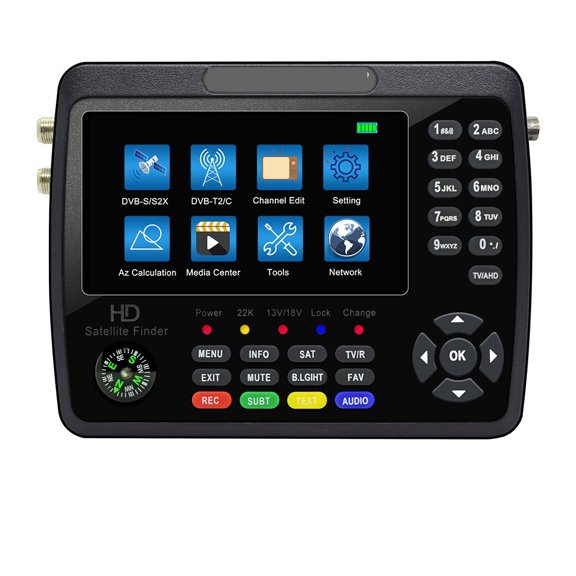 V10 Finder Pro+ Satellite TV Finder Meter DVB-S/S2/S2X/T/T2/C/H.265+AHD(8MP) 4.3inch PK V8 Finder Pro 2 Sat Finder