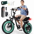 thumbnail image 1 of ESKUTE V101 Electric Bike for Adults & Teens 749W , 19MPH, 48V 13Ah Battery, 16"x4.0" Fat Tire E-Bike, 7-Speed, Front Suspension, All-Terrain Ebike Black, UL2849 Class 2, 1 of 9