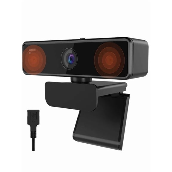 V11 2K Webcam for PC, 1080P 60FPS FHD 90 Web Camera with Microphone&Privacy Cover,USB &Play for Mac/Laptop/Desktop/Computer