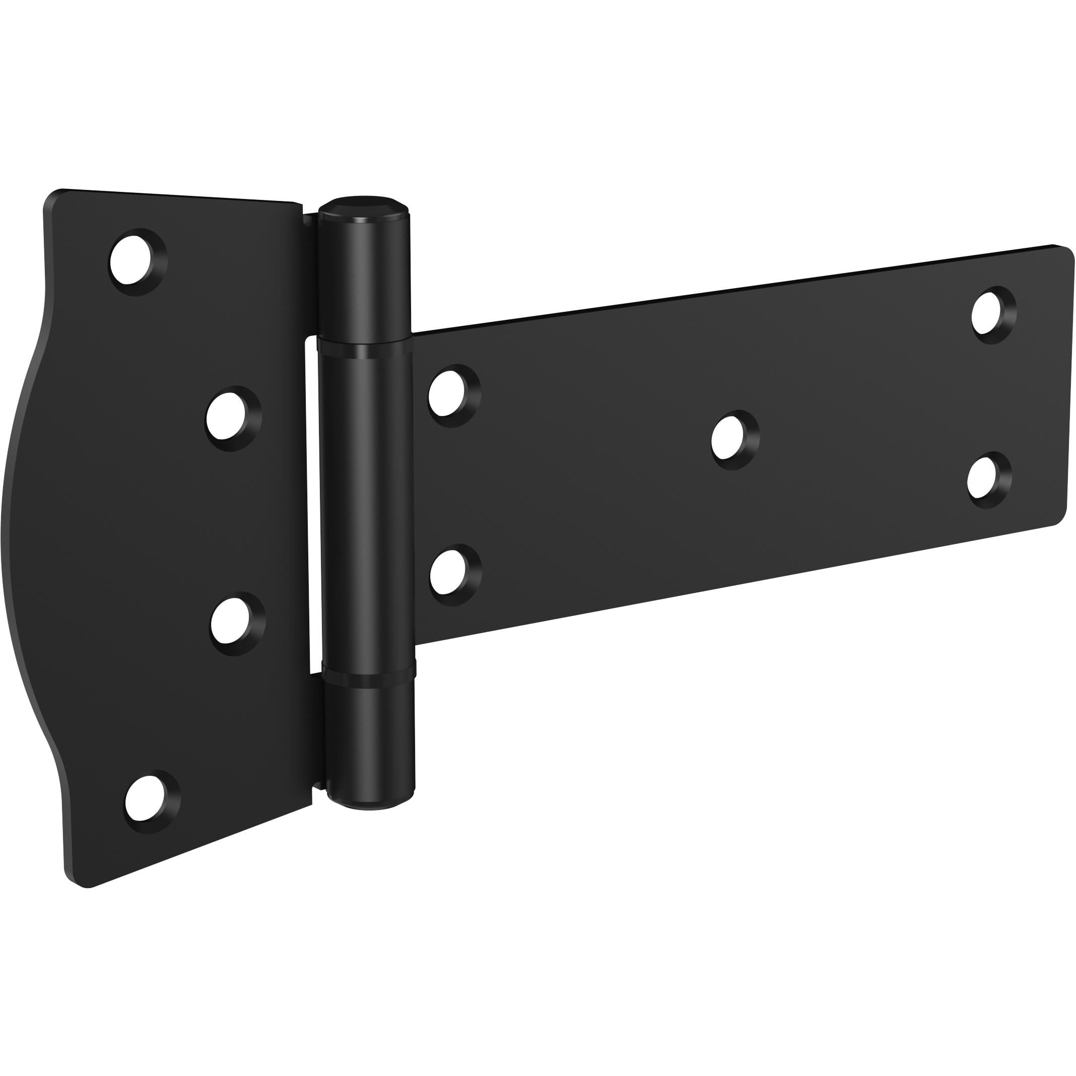 Black 6-inch Steel T-Hinge for Wood Fencing