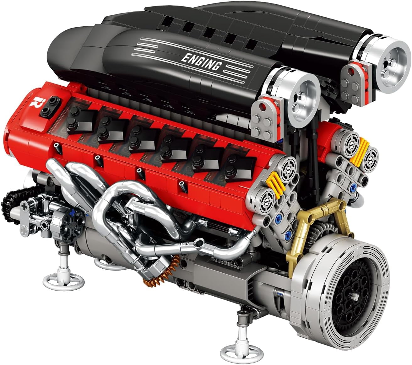 V12 Engine Building Kit for Adults, 65° V-Angle Supercar Engine Model with Motor, Precision Mechanical Model Engines Kit for Display & Collection