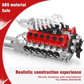 V12 Engine Model Kit for Adults, 1366 Pcs Engine Kits that Runs, DIY Mechanical Building Set , 10210 STEM Educational Toy Car Motor