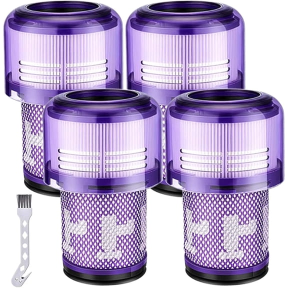 V12 Filter Replacement for Dy*son V12 Detect Slim,Detect Slim Animal, Slim+ Cordless Vacuum and V12 Slim Vacuums,Part No. 971517-01,4 Pack Filters