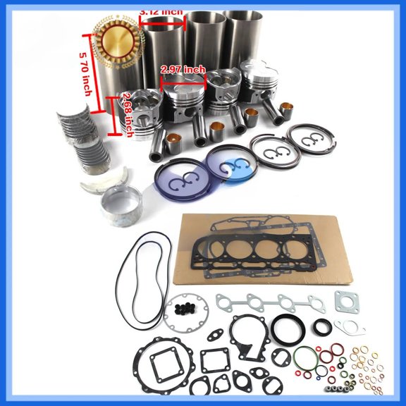V1305 Engine Rebuild Kit For Kubota V1305T F3060 F3060-R Mower B2710HSD Tractor