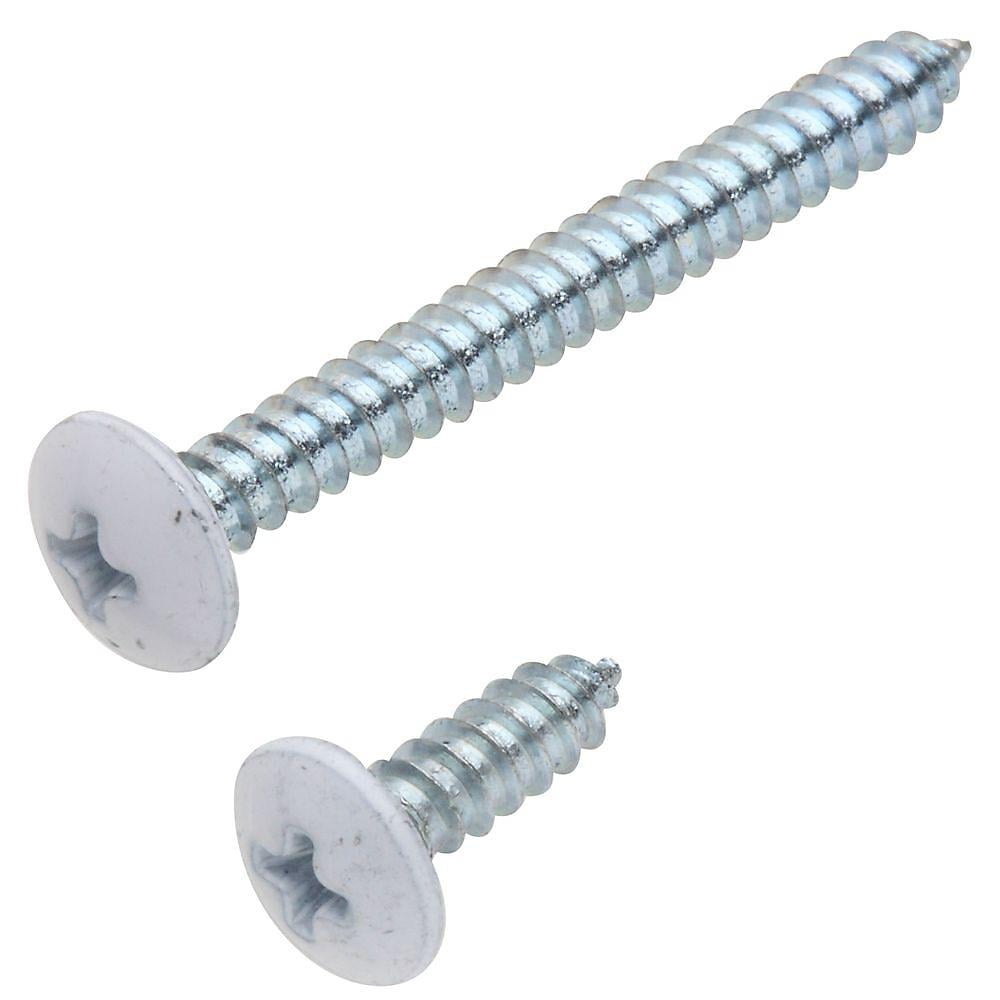 White Zinc Plated Shelf Bracket Screws Pack of 1