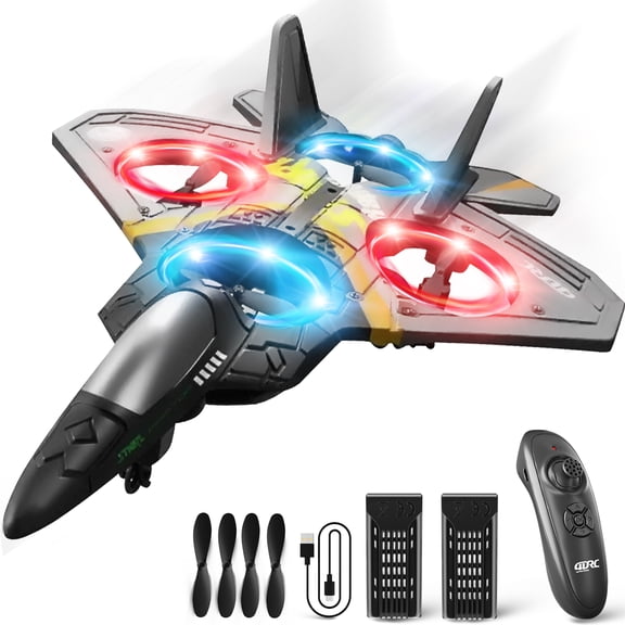 V17 Remote Control Plane 2.4Ghz Foam RC Airplanes Helicopter Quadcopter,Spinning Drone with Cool