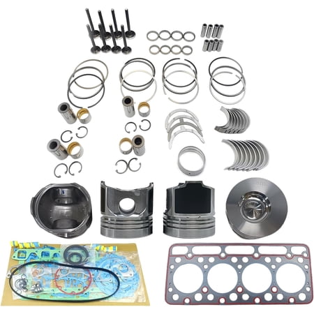 V1702 DI Direct Injection Engine Overhaul Rebuild Kit (No cylinder liner) Piston Combustion Chamber 43mm for Kubota V1702 DI Engine Bobcat 743 733 Skid Loader