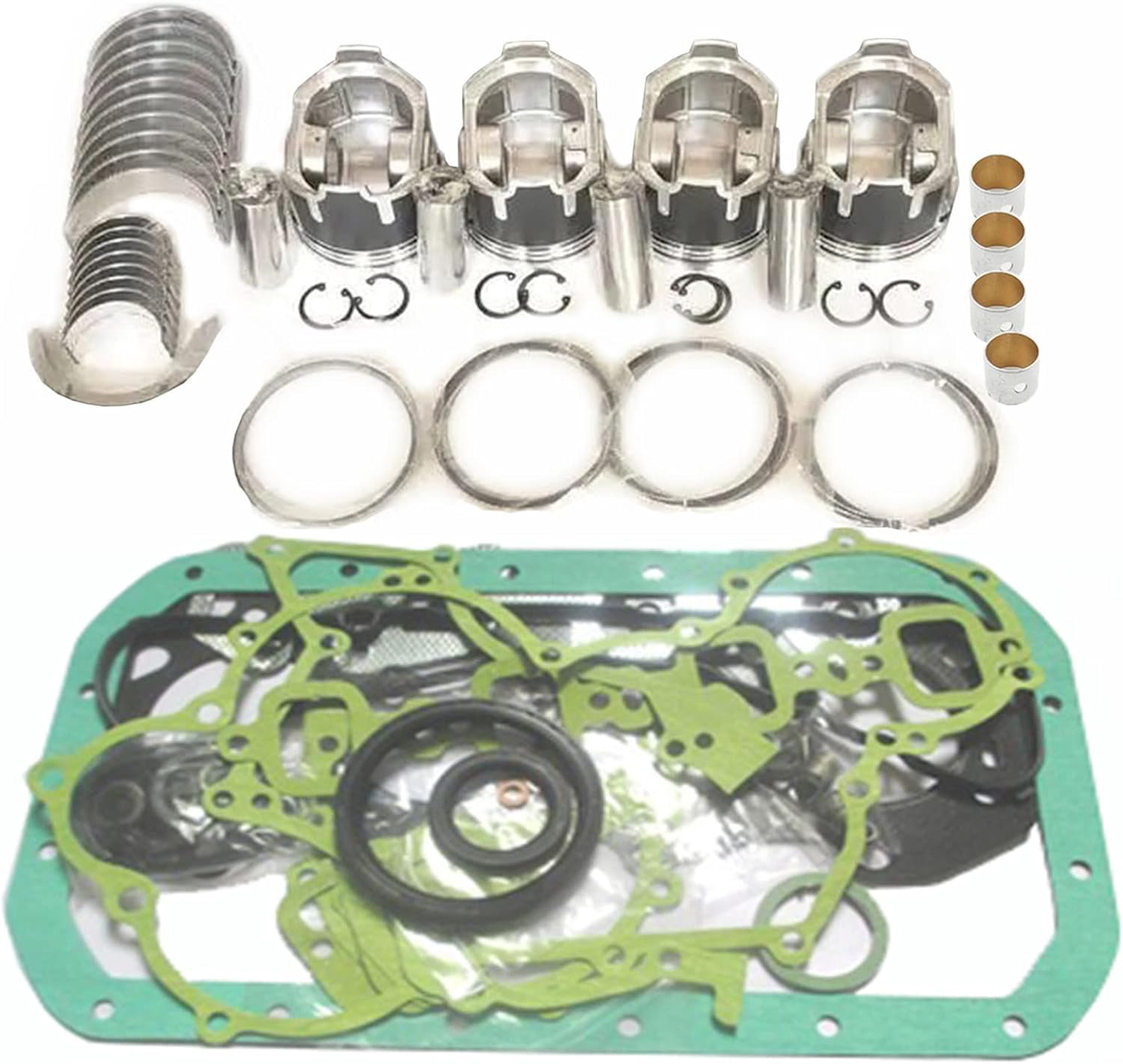 V1702 Rebuild Kit Piston&Main/Con Rod Bearing&Full Gasket Kit ...