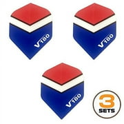 V180 USA American Flag Red White & Blue Patriot, Extra Strong Standard Dart Flights 3 Sets - 9 Flights