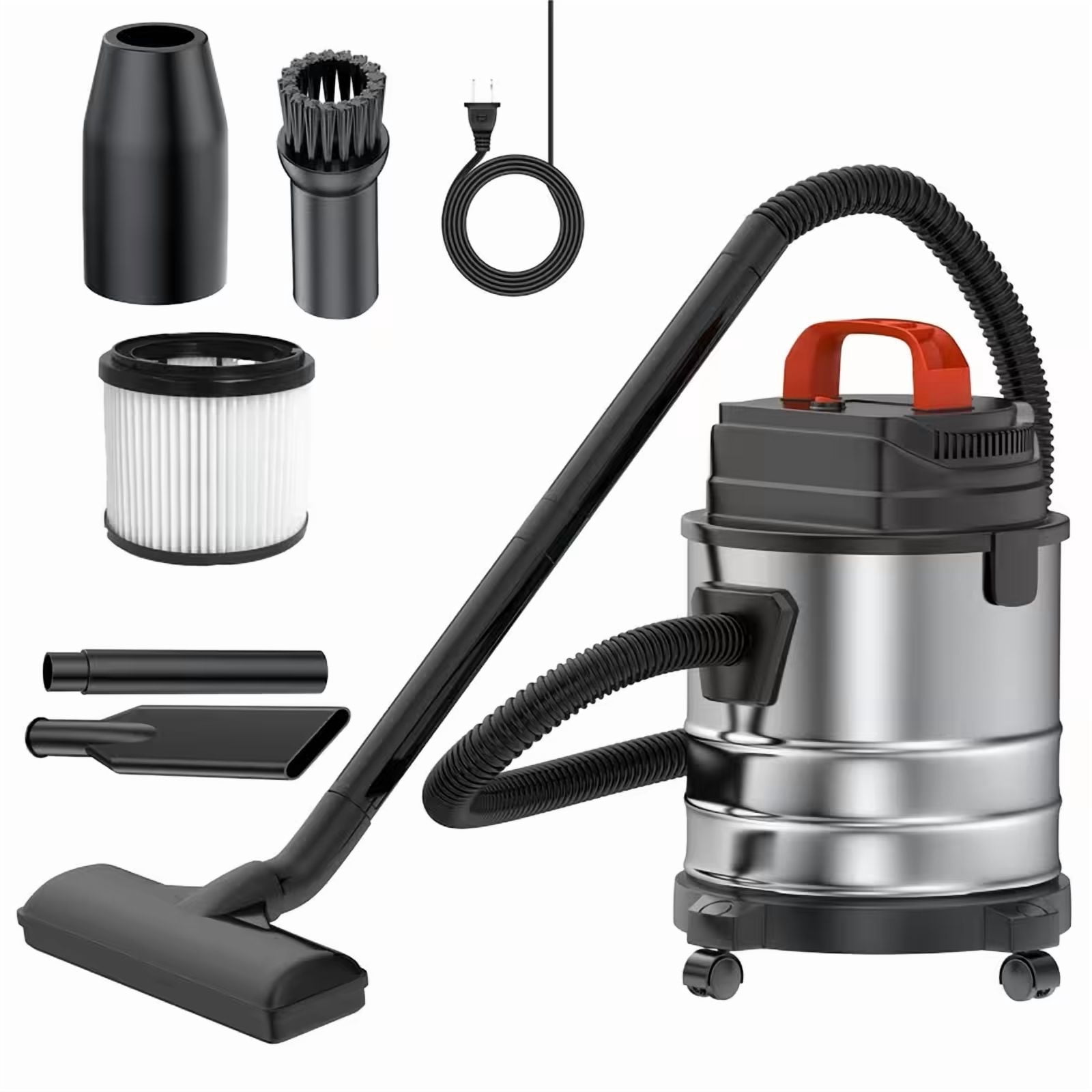 V18000PA Commercial Vacuum Cleaner 2Peak Horsepower Suction Lightweight 3-in-1 Wet Dry Vacuum Cleaner with Hair Dryer for Cleaning Cars, Boats, Pet Hair, Hard Floors