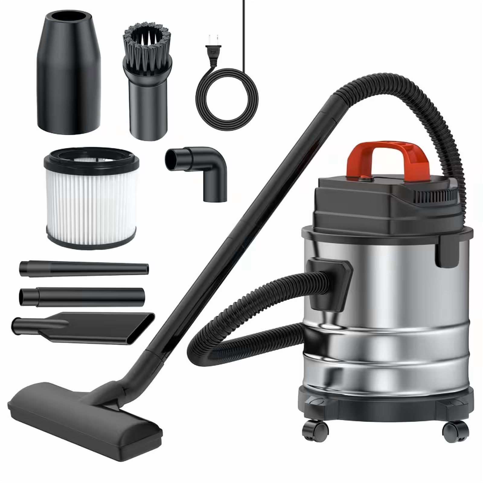 V18000PA Commercial Vacuum Cleaner 2Peak Horsepower Suction Lightweight 3-in-1 Wet Dry Vacuum Cleaner with Hair Dryer for Cleaning Cars, Boats, Pet Hair, Hard Floors