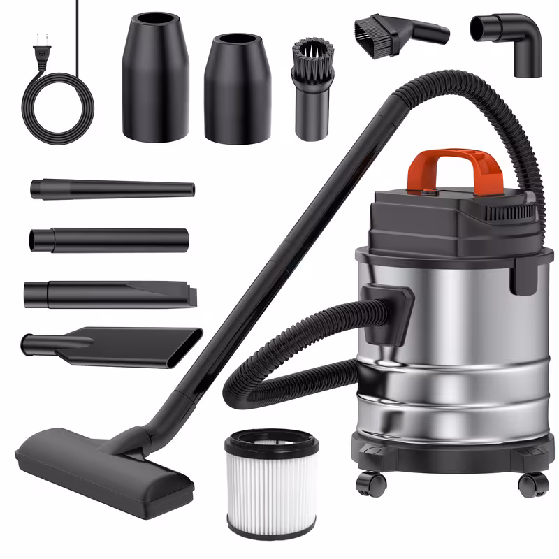 V18000PA Commercial Vacuum Cleaner 2Peak Horsepower Suction Lightweight 3-in-1 Wet Dry Vacuum Cleaner with Hair Dryer for Cleaning Cars, Boats, Pet Hair, Hard Floors