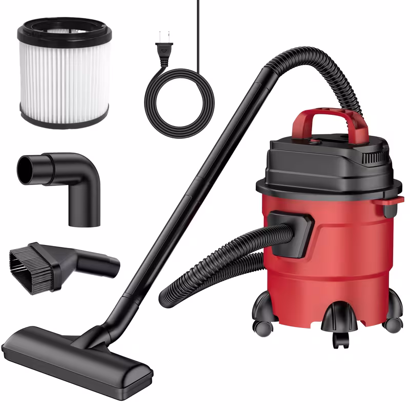 V18000PA Commercial Vacuum Cleaner 2Peak Horsepower Suction Lightweight 3-in-1 Wet Dry Vacuum Cleaner with Hair Dryer for Cleaning Cars, Boats, Pet Hair, Hard Floors