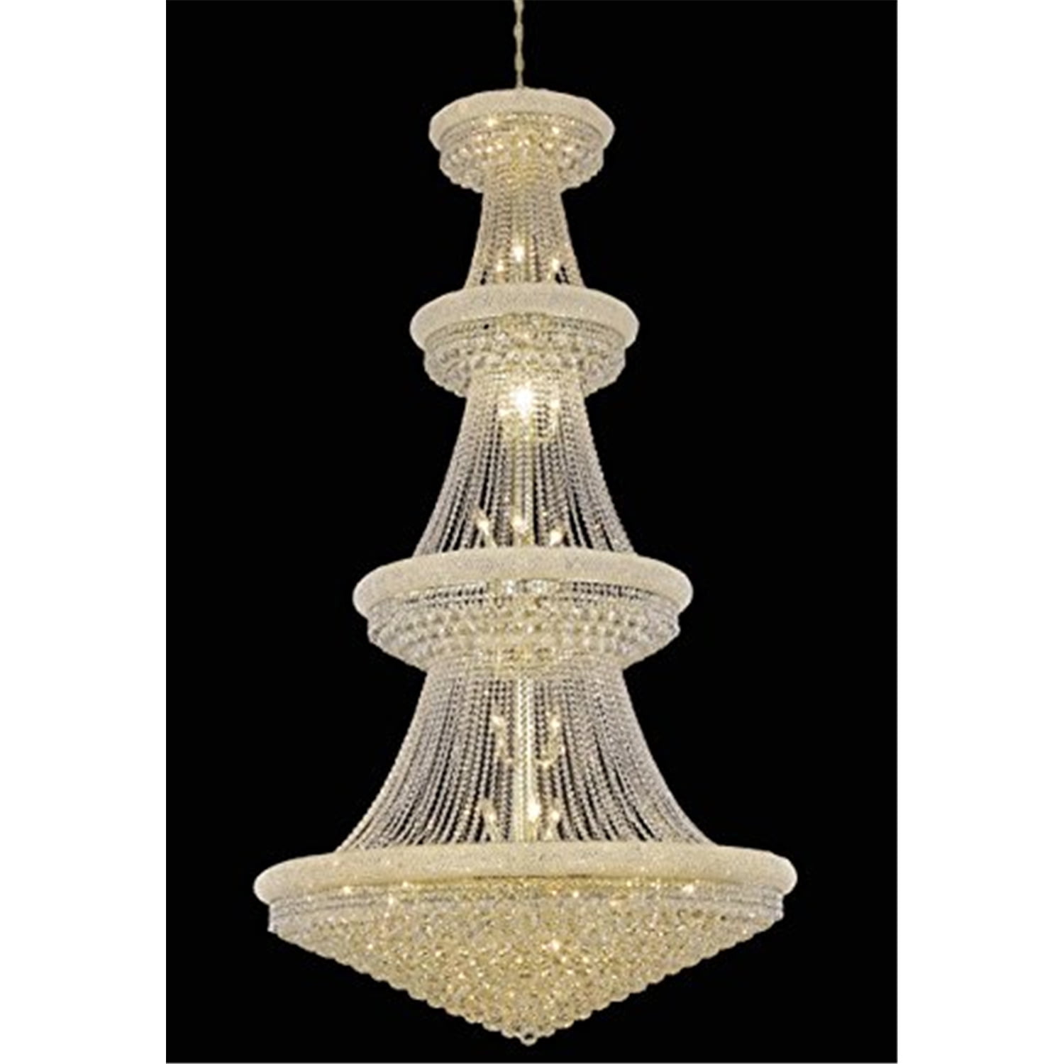 Primo 42-Light Gold Chandelier with Royal Cut Crystal