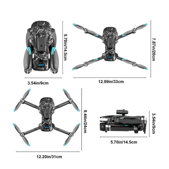 V182 6K Brushless Drone With Triple Camera, Obstacle Avoidance, Foldable Design, Wifi Fpv, Altitude Hold For Boys And Girls, 12.2X9.44In, 1.05Lb