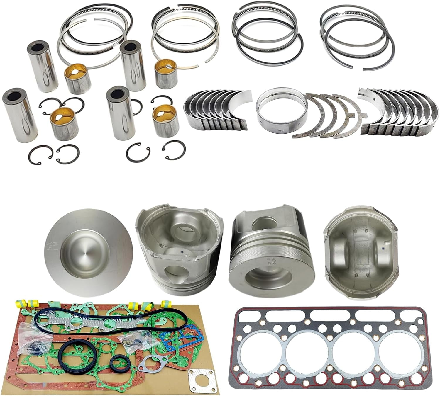 V1902 DI Engine Overhaul Rebuild Kit (No cylinder liner and valve) for