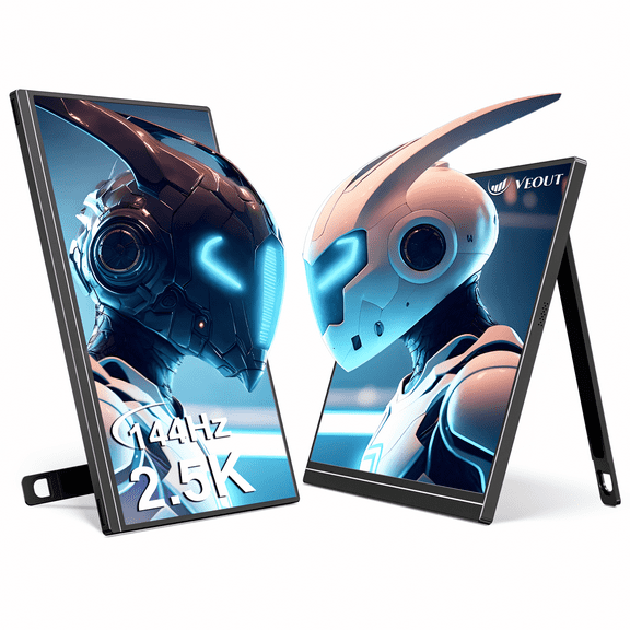 V1Pro 16 Inch 2.5K Portable Gaming Monitor – 144Hz IPS Display with FreeSync, USB-C & Mini HDMI for Laptop, Mac, PS5, Xbox, Switch (Black)