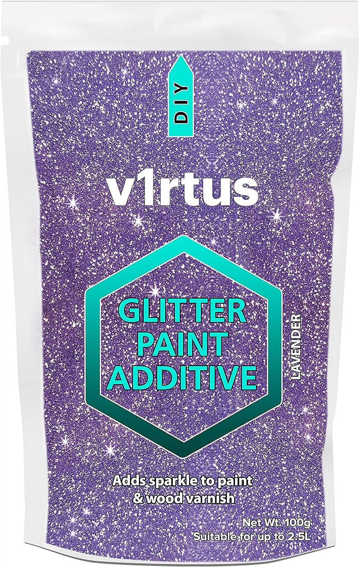 V1RTUS Lavender Glitter Paint Crystal Additive 100g / 3.5oz for Acrylic