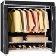 V1S 3 Tiers Heavy Duty Garment Racks with Cover Small Space Free