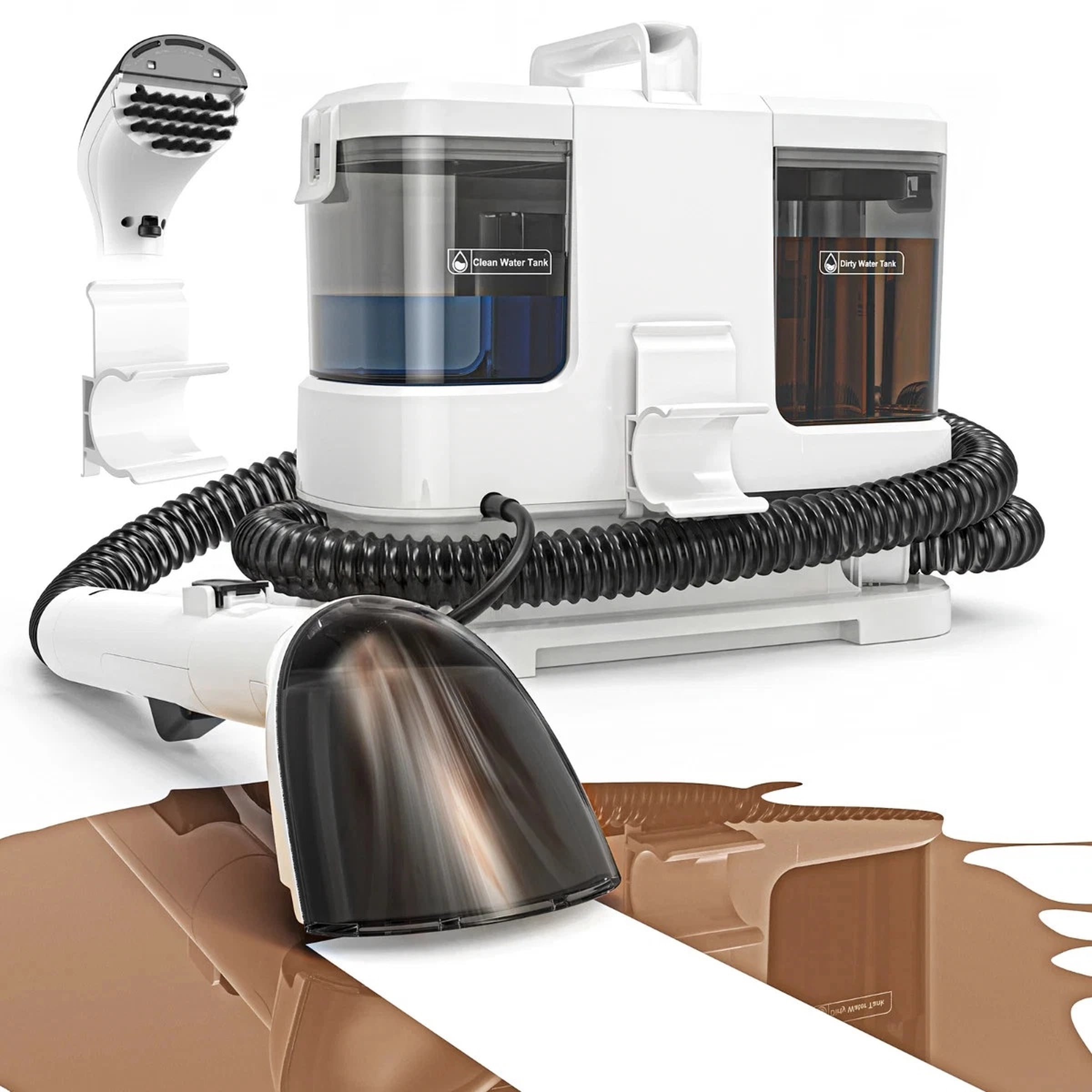 V2/16KPA Portable Carpet &Upholstery Cleaner Machine Deep Stain Remover ...