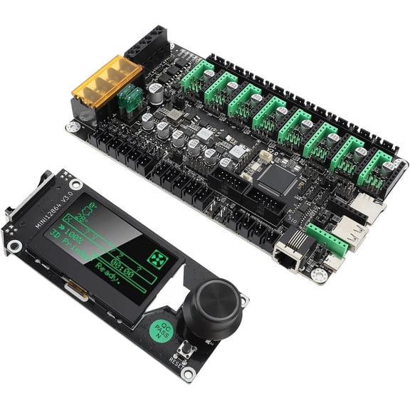 V2 32Bit 8 Axes Motherboard with LCD Display F407 Control Board with TMC2209 Driver for Makerbase MKS 8, Large 3D Printers