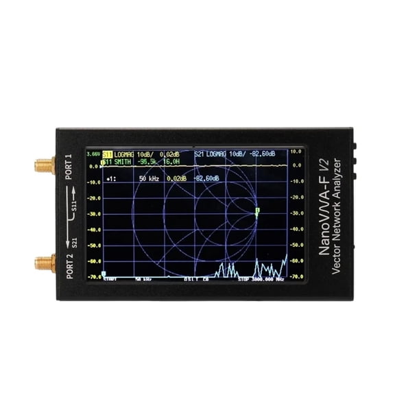 V2 50KHz-3GHz Vector Network Analyzer HF VHF UHF VNA 4.3" Touchscreen 5000mAh High Precision Antenna Analyzer