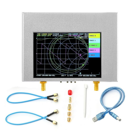 V2 Plus4 50KHz-4GHz Vector Network Analyzer 4 Inch TFT Shortwave HF VHF UHF 70-90dB With 3200mAh Battery