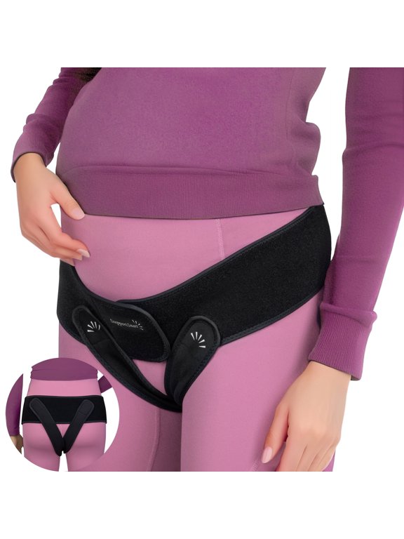 V2 Smart Support Redefined Maternity Belt - Belly Bands for Pregnant Women, Pregnancy Support Belt for Pelvic Pain Relief, Adjustable Vulva Support (Black, Large-XXLarge)