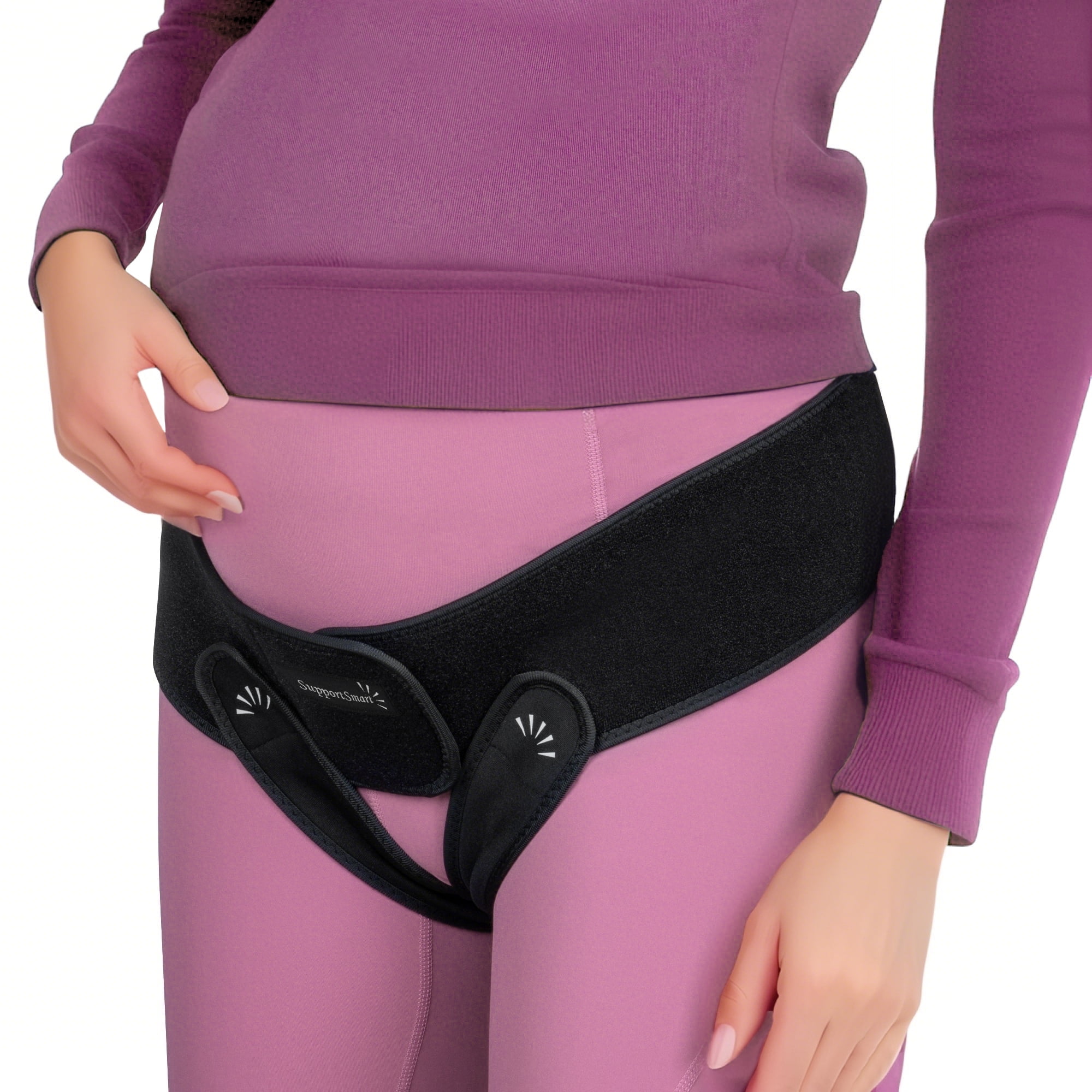 V2 Smart Support Redefined Maternity Belt - Belly Bands for Pregnant Women, Pregnancy Support Belt for Pelvic Pain Relief, Adjustable Vulva Support (Black, XSmall-Medium)